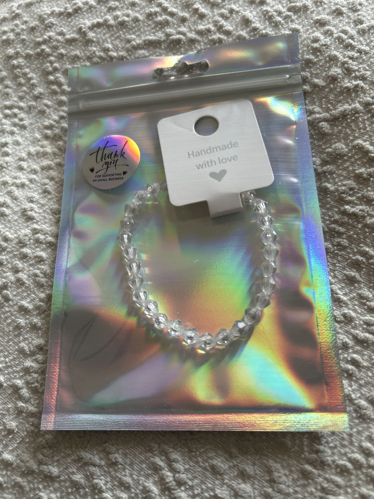 Clear magnetic heart bracelet