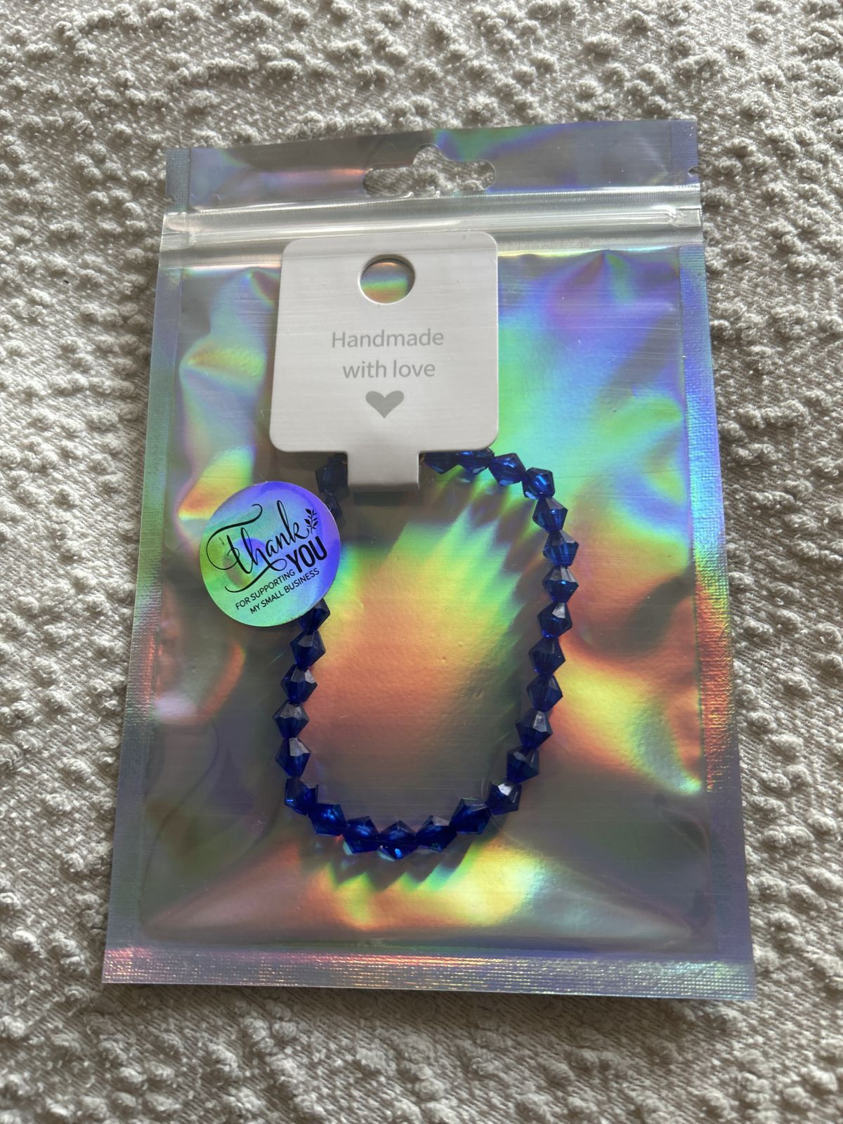 Dark blue magnetic heart bracelet