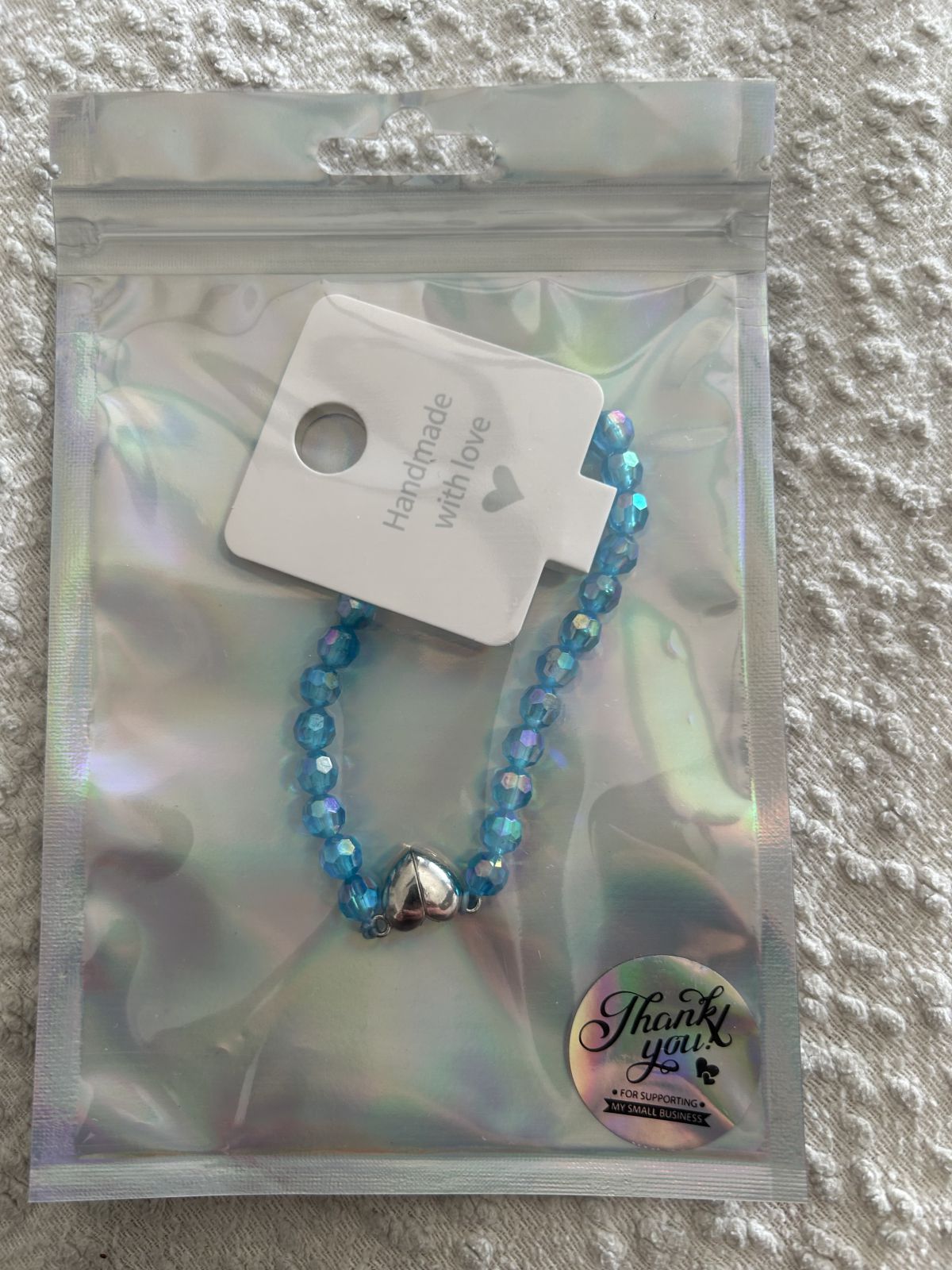 Blue heart magnetic bracelet