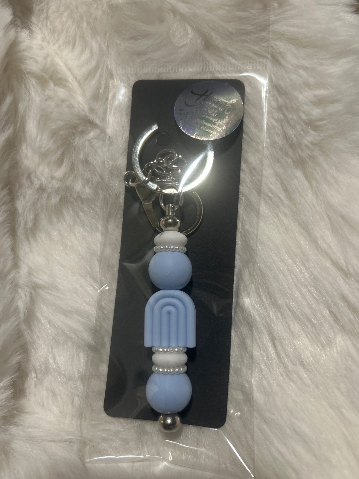 Blue rainbow keychain — handmade keychain, Murray Bridge, South Australia