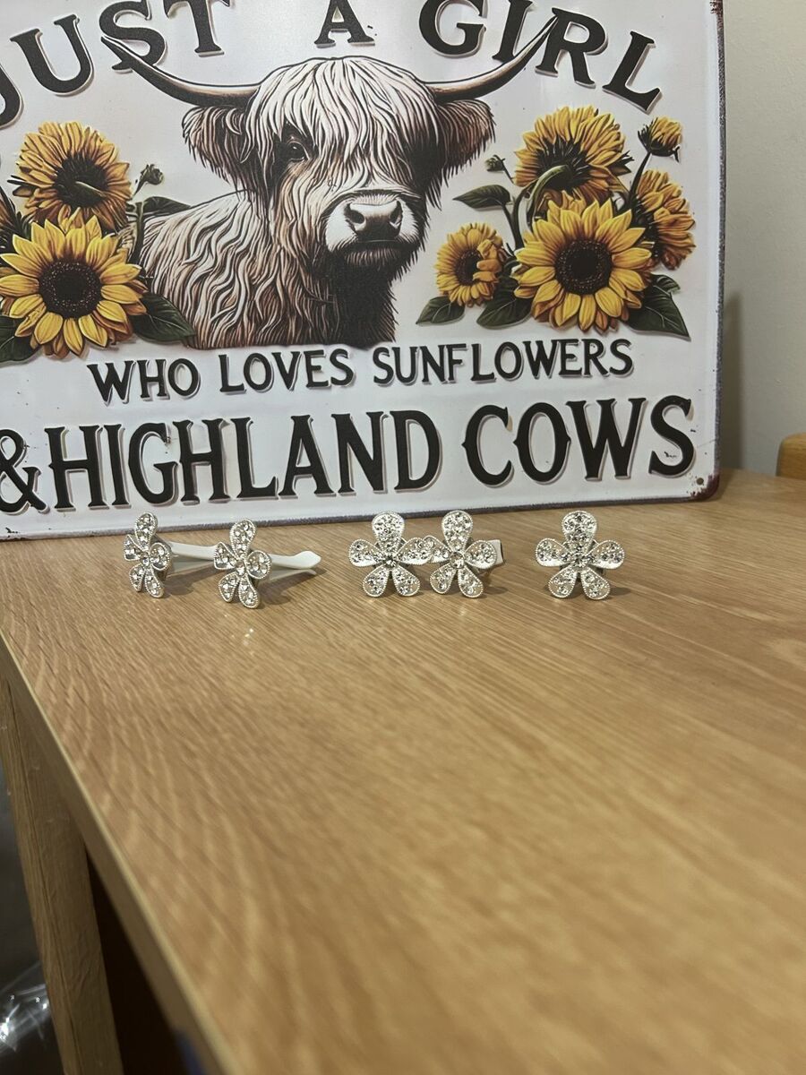 Car gem flowers (clip on air vent)