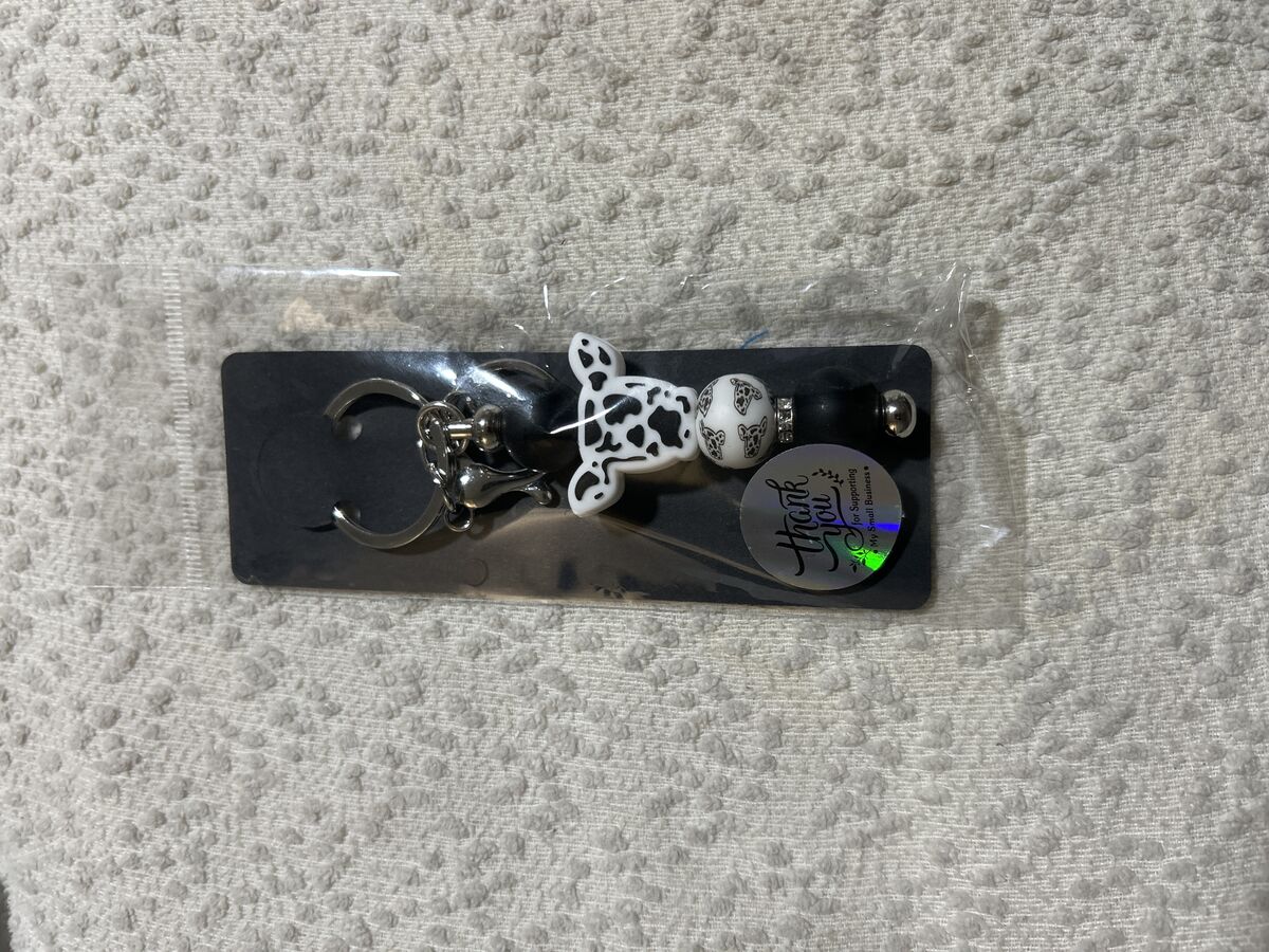 Cow head keychain