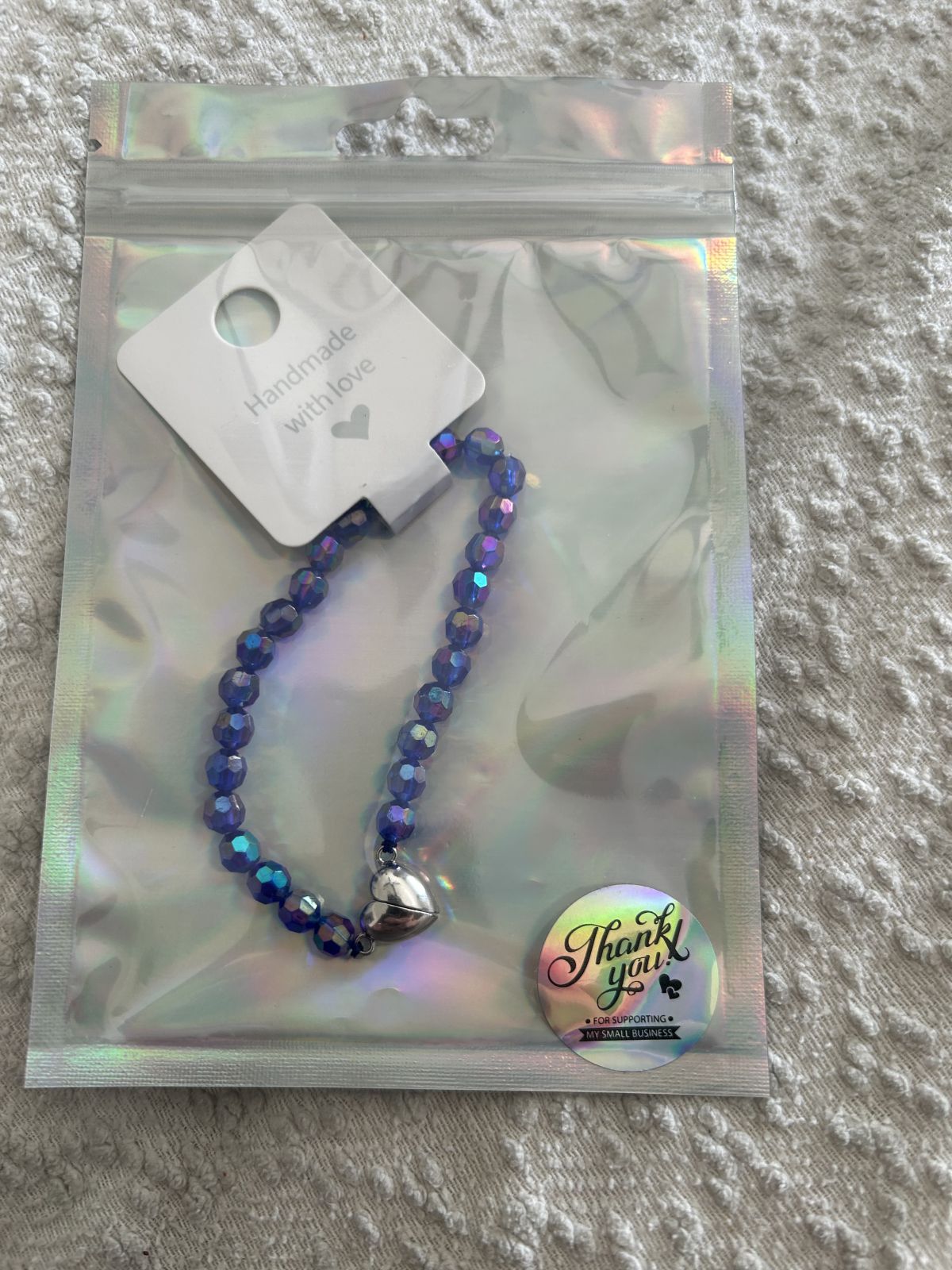 Dark purple heart magnetic bracelet