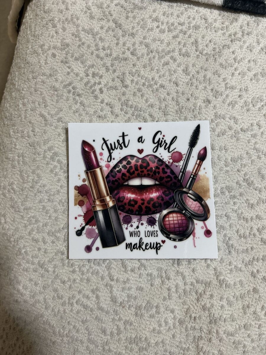 Glass tumbler (just a girl who loves makeup)