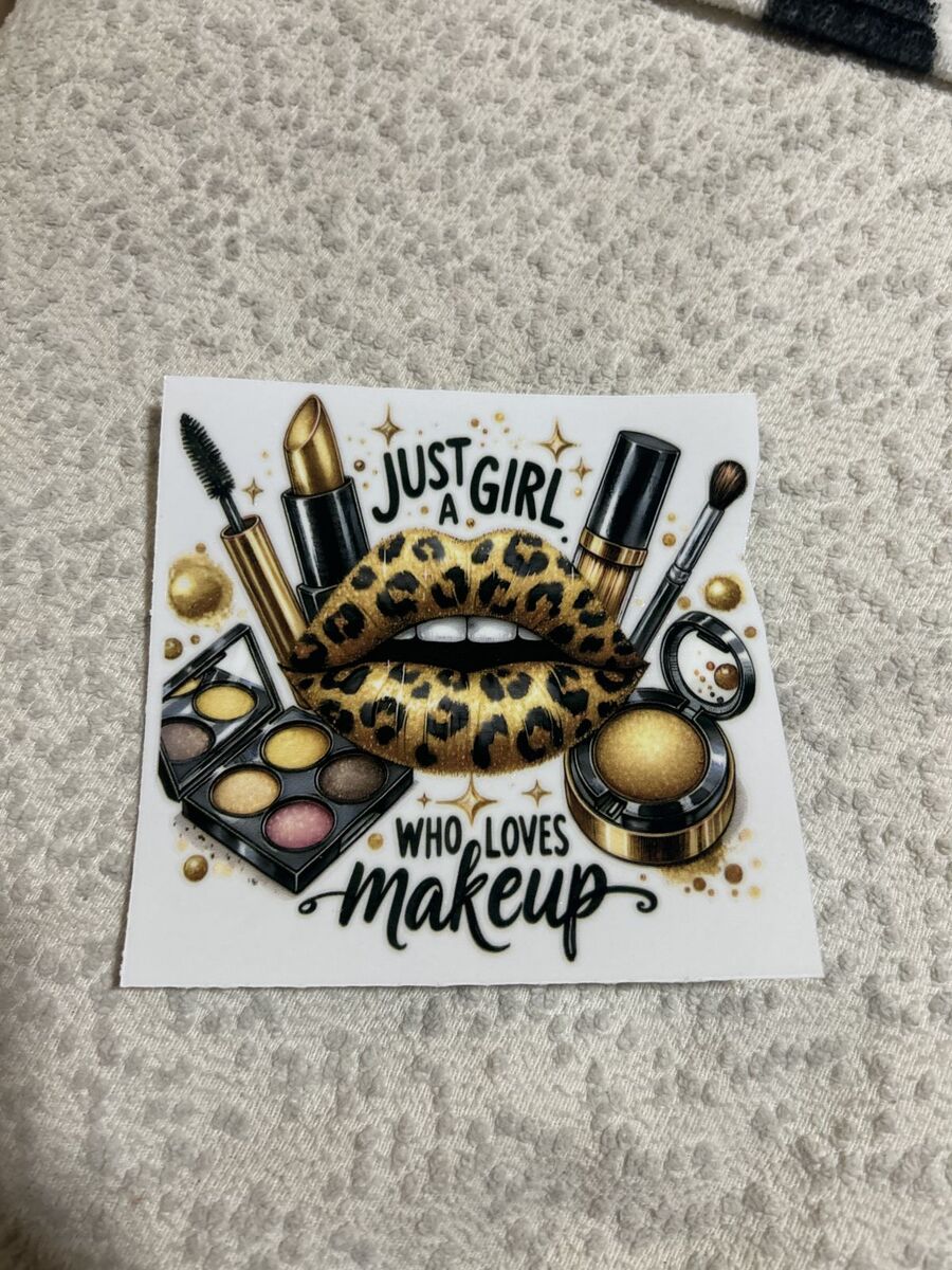 Glass tumbler (just a girl who loves makeup)