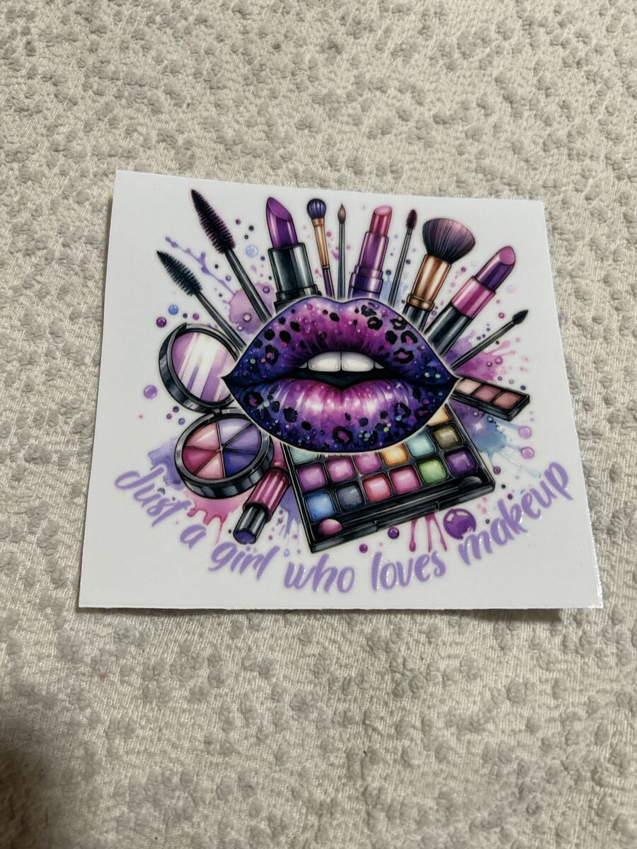 Glass tumbler (just a girl who loves makeup)