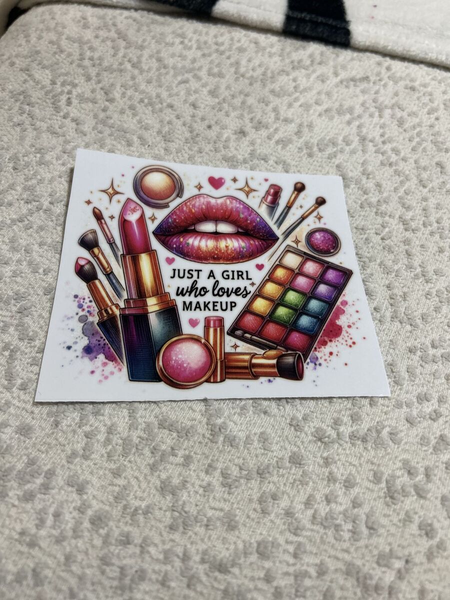 Glass tumbler (just a girl who loves makeup)