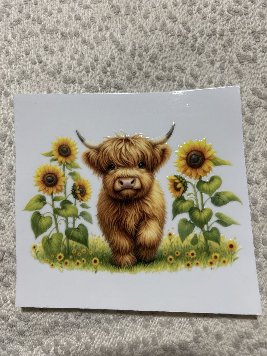 Glass tumbler highland cow