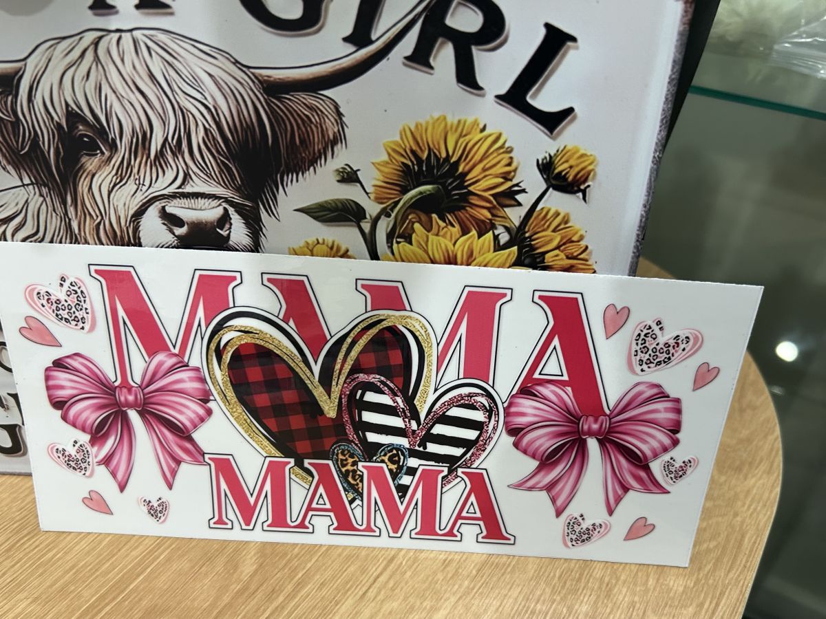 Glass tumbler (triple hearts)