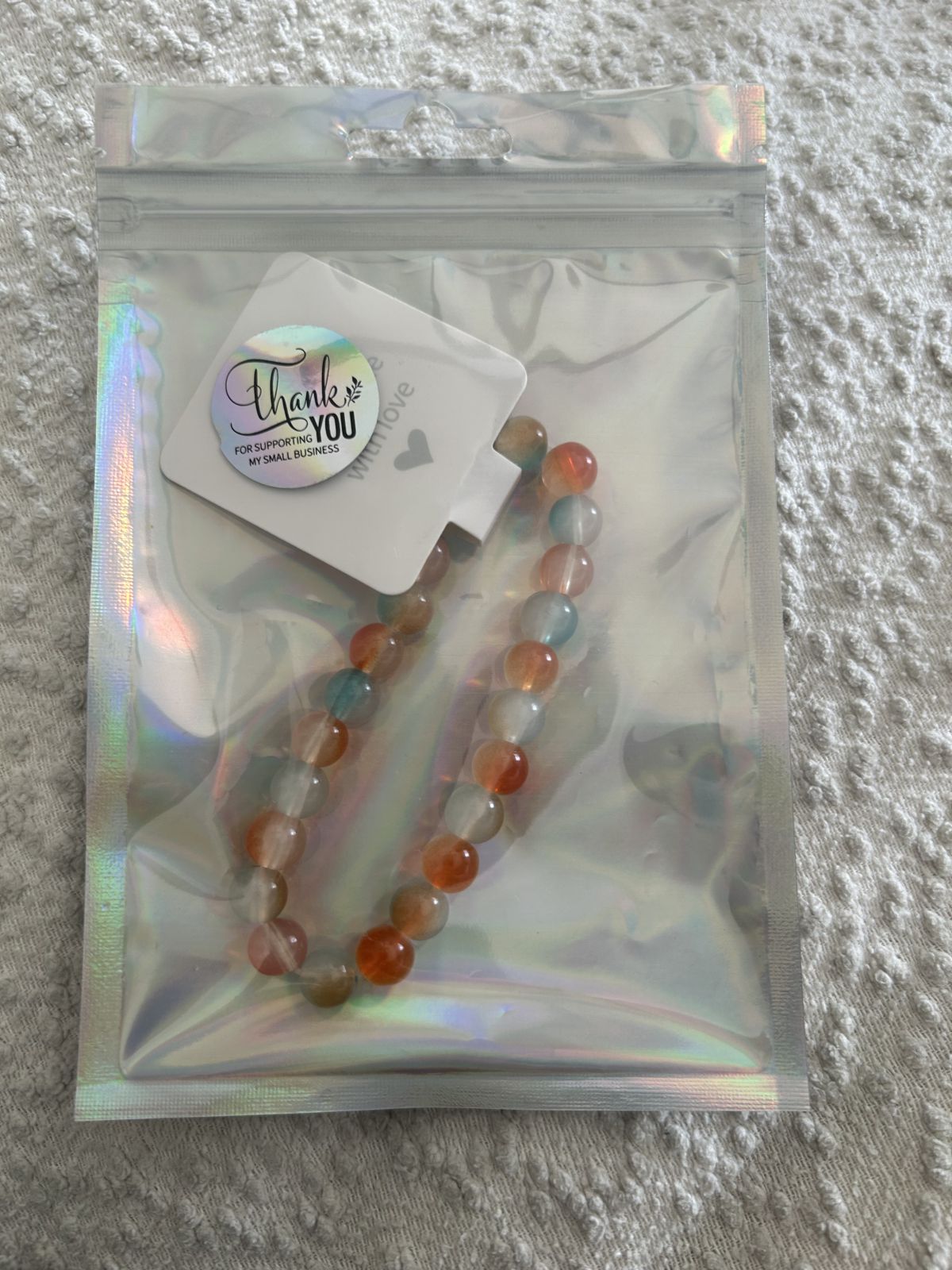Orange/green ombré bracelet