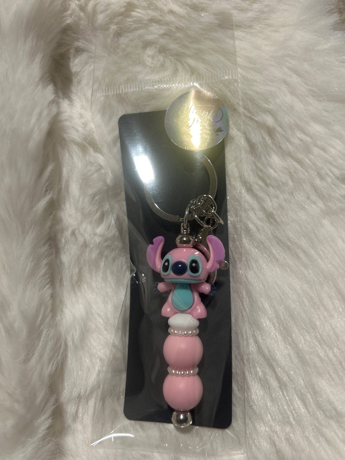 Pink stitch keychain — handmade keychain, Murray Bridge, South Australia