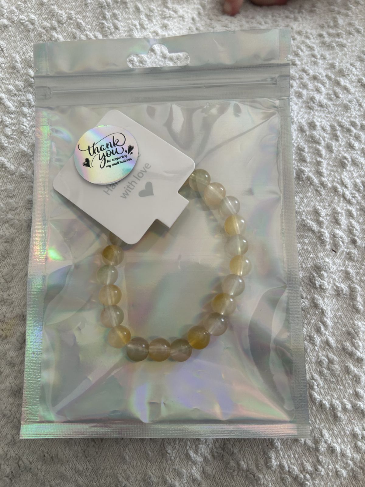 Yellow/light green ombré bracelet